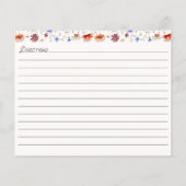 Carte de recette couleur Fleur sauvage couleur Aqu (Dos)