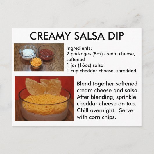 Carte de recette Creamy Salsa Dip (Devant)