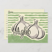 Carte de recette d'ail italien (Devant / Derrière)