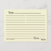 Carte de recette d'ail italien (Dos)