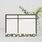 Carte de recette Daisy Tea Floral 5x7 (Debout devant)