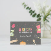 Carte de recette d'anniversaire cuisine fête de pâ (Debout devant)