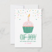 Carte de recette d'anniversaire moderne et brillan (Devant)