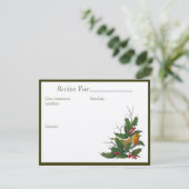 Carte de recette d'art de Noël : Robin anglais, Ho (Debout devant)