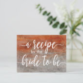 Carte de recette d'automne Orange Grey Aquarelle (Debout devant)