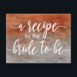 Carte de recette d'automne Orange Grey Aquarelle<br><div class="desc">Automne Orange Grey Aquarelle Design simple et moderne. Parfait pour les cartes de recettes de mariage d'automne ou d'hiver avec une police de caractères à la main à la mode. ~ Regardez ma boutique pour voir toute la collection de mariages avec ce design!</div>