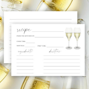 Carte de recette de Baby Shower - Champagne à débo