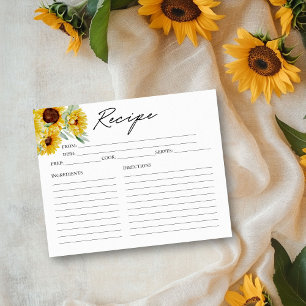 Carte de recette de Baby Shower Champêtre avec Tou