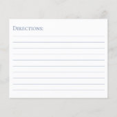 Carte de recette de Baby Shower de mariage Dusty B (Dos)