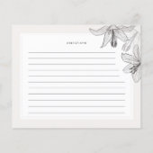 Carte de recette de Baby Shower Fleurs de Lys (Dos)