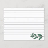 Carte de recette de Baby Shower Thème Tea Party (Dos)