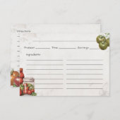 Carte de recette de base de la pâte de tomate (Devant / Derrière)