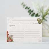 Carte de recette de base de la pâte de tomate (Debout devant)