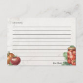 Carte de recette de base de la pâte de tomate (Dos)