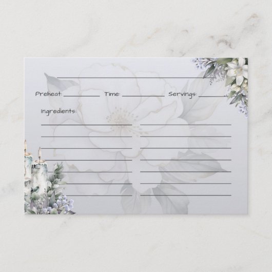 Carte de recette de base Elegance (Devant)