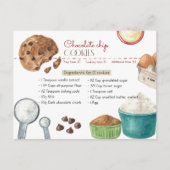 Carte de recette de biscuits aux pépites de chocol (Devant)