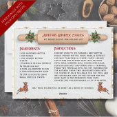 Carte de recette de biscuits aux rennes de Noël fa