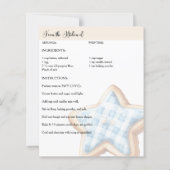 Carte de recette de biscuits de Noël au sucre (Dos)