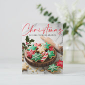 Carte de recette de biscuits de Noël au sucre (Debout devant)