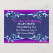 Carte de recette de cadeau de Soupe de Mariage (Dos)