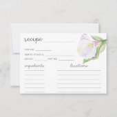 Carte de recette de calla blanc (Devant)