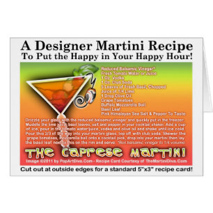 Carte de recette de Caprese Martini