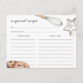 Carte de recette de chocolat à base d'aquarelle (Devant)