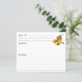 Carte de recette de citron de miel d'aquarelle (Debout devant)