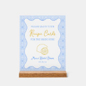 Carte de recette de citron élégante pour douches d (Recto)