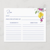 Carte de recette de citrons italiens bougainvillea (Devant)