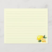 Carte de recette de citrons jaunes, nouvelle maiso (Dos)