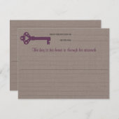 Carte de recette de clé cardiaque (Devant / Derrière)