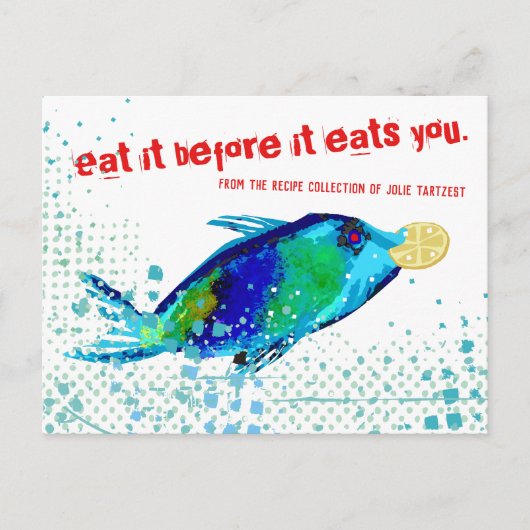 carte de recette de conservateur de poisson fruits (Devant)