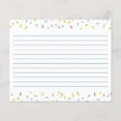 Carte de recette de crème glacée nuptiale (Dos)