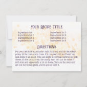 Carte de recette de cuisine à cuillère magique (Dos)