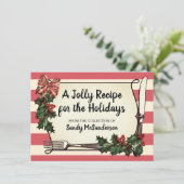 Carte de recette de cuisine de cuisson Holly Chris (Debout devant)