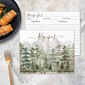 Carte de recette de Cuisine de la forêt de pin ver