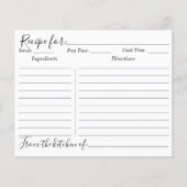 Carte de recette de Cuisine de la forêt de pin ver (Devant)