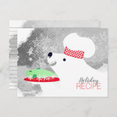 Carte de recette de cuisine du chef ours polaire (Devant / Derrière)