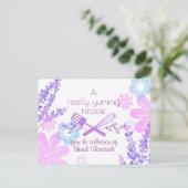 Carte de recette de cuisine et de pâtisserie avec  (Debout devant)