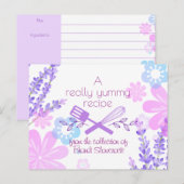 Carte de recette de cuisine et de pâtisserie avec  (Devant / Derrière)