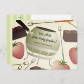 Carte de recette de cuisine groovy pour fondue (Devant / Derrière)