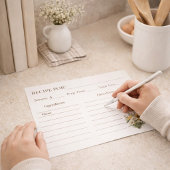 Carte de recette de cuisine Rustic Sunflower