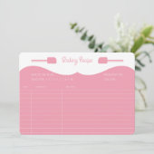 Carte de recette de cuisson à glaçage rose. (Debout devant)