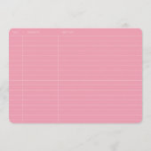 Carte de recette de cuisson à glaçage rose. (Dos)