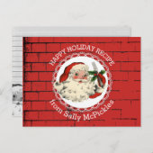 Carte de recette de cuisson à la cuisine père Noël (Devant / Derrière)