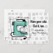 Carte de recette de cuisson à la menthe retro (Devant / Derrière)