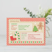 Carte de recette de cuisson de Noël Invitation d'a (Debout devant)