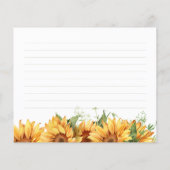 Carte de recette de douche à nuptiale fleurie budg (Dos)