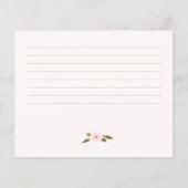 Carte de recette de douche à nuptiale rose pâle (Dos)